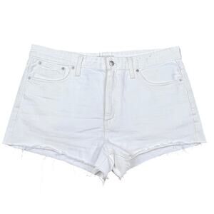Madewell Shorts Relaxed Mom High Rise Denim White Summer Boho Chic Basic Capsule
